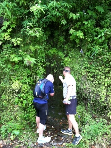 guys i ran with for awhile, we found a natural spring on the path